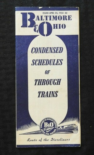 1954 baltimore ohio ferrovia - ohio,