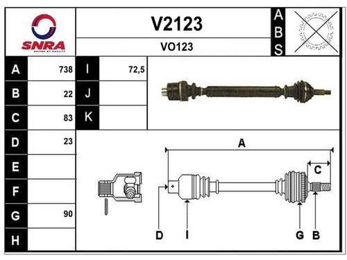 Albero motore volvo 440 460 - albero,