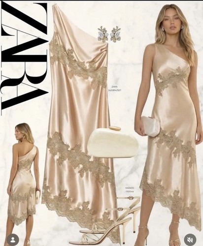 Zara donna abito asimmetrico - zara,