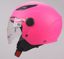 Casco JET Moto Scooter bambina bimba con visiera ROSA OPACO omologato ECE22.06