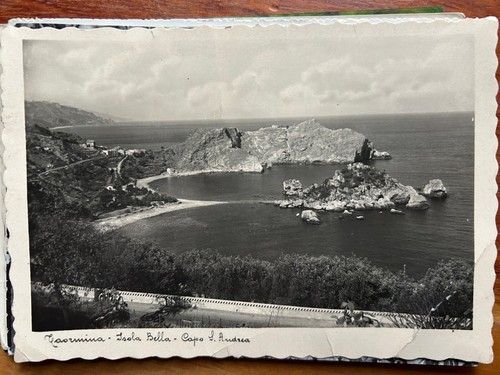 Cartolina taormina - cartolina, b/n