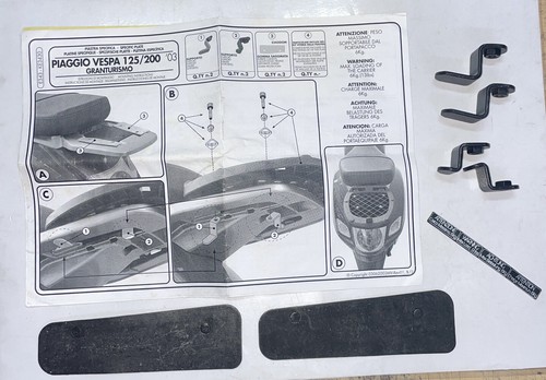 E343 kit fissaggio bauletto - kit,