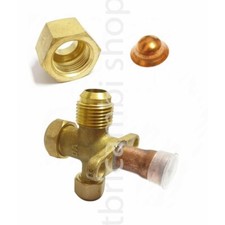 RUBINETTO VALVOLA TRE VIE 1/2 SAE CON PRESA DI SERVIZIO CLIMATIZZATORE  U.E