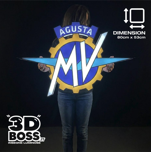 Insegna luminosa agusta - mv,