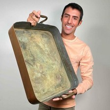 Vassoio padella tacchino rame manico GIGANTE 22" Helvetia Leon Jaeggi London