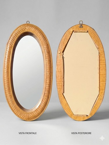 Specchio ovale vintage - specchio, 70