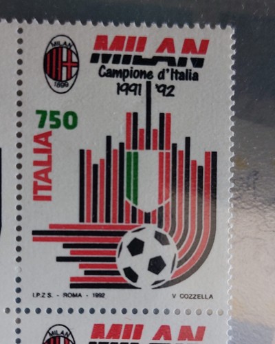 Francobollo milan campione - -,