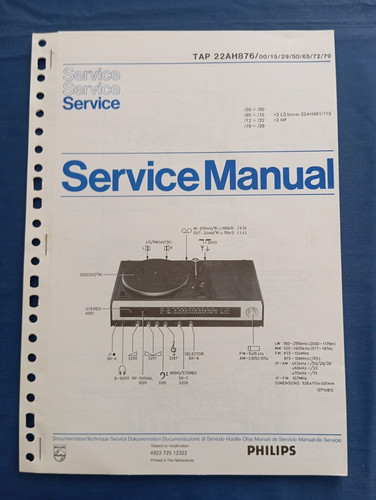 Philips 22ah876 service manual - service,