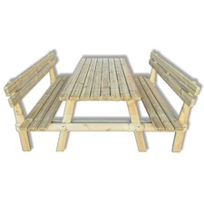 Tavolo picnic legno posti - tavolo, 6