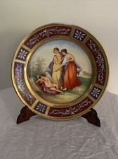 PIATTO ROYAL VIENNA DIPINTO A MANO 800 IMPERO PORCELLANA VASO NO SEVRES MEISSEN