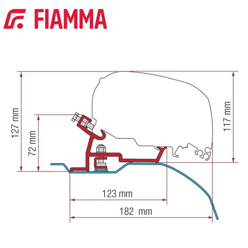 Kit staffa adattatore fiamma - adattatore,