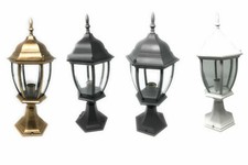 lampione da giardino cancello lanterna in vetro e27 da esterno alluminio IP45 