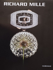 Montre vintage RICHARD MILLE annuncio impremée!!"La plus belle montre du monde"