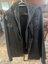 giacca biker uomo pelle nera