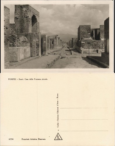 Cartolina pompei scavi - cartolina,