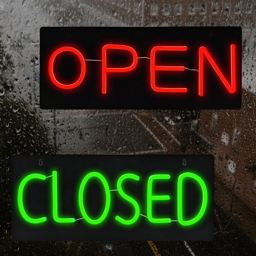 Led open close neon - open,