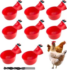 8 Pezzi Abbeveratoio Galline,Abbeveratoio Automatico per Galline in Plastica, Ab