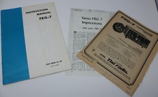 VINTAGE YAESU FRG-7 HAM RADIOCOMUNICAZIONI RICEVITORE MANUALE ISTRUZIONI + ANNUNCIO ++