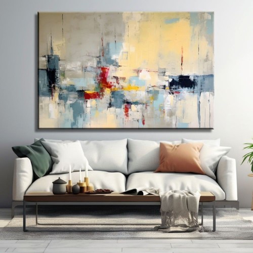 Quadro astratto moderno - , tela