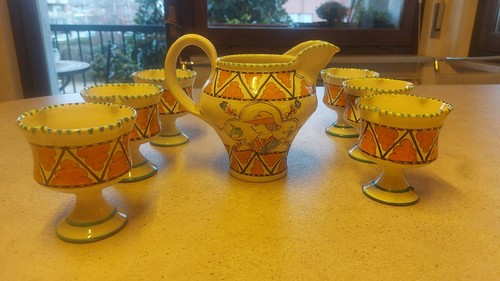 Set liquore vintage ceramica - liquore,