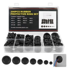 200 Pz Passacavi in Gomma Set