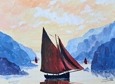 Dipinto paesaggio acrilico