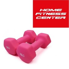 COPPIA di manubri in neoprene scelta da 1 a 4 kg Colore Rosa - PRONTA CONSEGNA