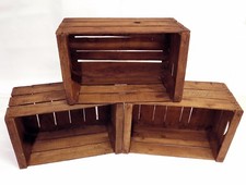 3 cassette in legno restaurate - mobili, scaffali e librerie cm 51x31x28