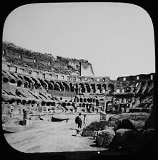 THE ROMAN COLOSSEUM NO2 ROME ITALY C1890 OLD PHOTOGRAPH Magic Lantern Slide