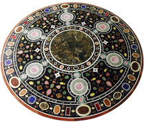 marble inlay dining table top antique pietradura floral design patio home decor