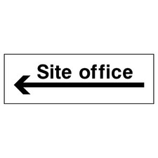 Site Office Left Arrow Sign or Sticker | CONS0062
