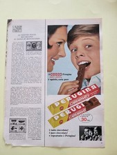 PERUGINA + RIBER CLIPPING RITAGLIO PUBBLICITA' ANNI 60 ADVERTISING #G21