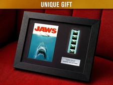 JAWS (1975) Celle a pellicola 35 mm certificate in cornice retroilluminata a LED
