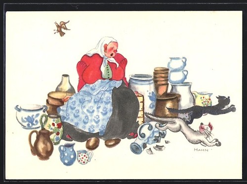 Cartolina artista gallo - cartolina, i