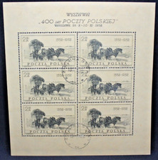 Polonia 1958 Anniversario Polizia Postale foglio timbrato Used BF (C.SI)