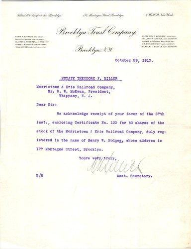 1913 brooklyn trust - trust, lettera