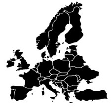 Adesivo mappa Europa Mappa
