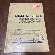Fiat 850 Familiare Catalogo Ricambi 1966 Prima Edizione