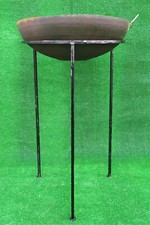 BRACIERE TONDO DA ESTERNO - GIARDINO IN VERO FERRO BATTUTO A MANO - CM 78 H