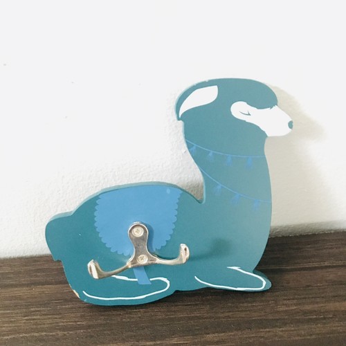 Portachiavi legno lama blu - portachiavi, in