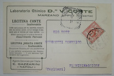MARZANO APPIO  LABORATORIO CHIMICO DR. V. CONTE CARTOLINA D'EPOCA  1911 NAPOLI