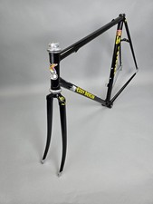 Set telaio Eddy Merckx Corsa Extra nero giallo Columbus SLX 56 cm frame vintage