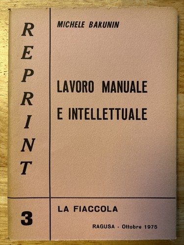 Michele bakunin lavoro manuale - bakunin,