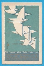 FASCISMO CARTOLINA -AVIAZIONE "1930 CROCIERA AEREA ITALIA-BRASILE" ILL. G. PADUA