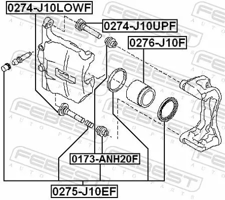 Kit riparazione pinza freno - kit, di