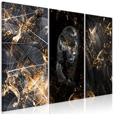 Nero oro pantera quadro - nero,