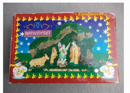 Presepe legno con 6 - presepe,