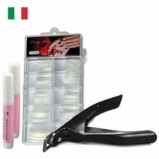 KIT RICOSTRUZIONE UNGHIE gel UV unghie finte PROFESSIONAL NAILS KIT 203pz