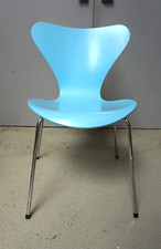 Fritz Hansen Arne Jacobsen sedia design chair turchese serie 7 1995 (F024-1185)