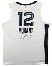 Maglia Grizzlies Ja Morant autentica firmata bianca Nike Swingman BAS